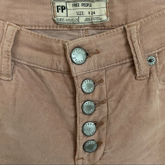 Free People Dusty Pink Velvet Pants - 24 - Picture 4 of 6